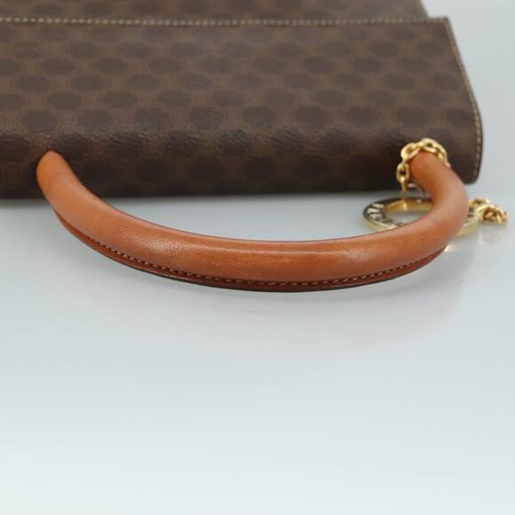 CELINE Macadam Canvas Hand Bag Pvc Leather Brown - Picture 7 of 12